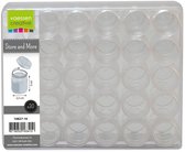 Boîte De Rangement 3 Niveaux Compartiments Amovibles - Organiseur Plastique Transparent Empilable Pour Accessoires Cheveux Perles