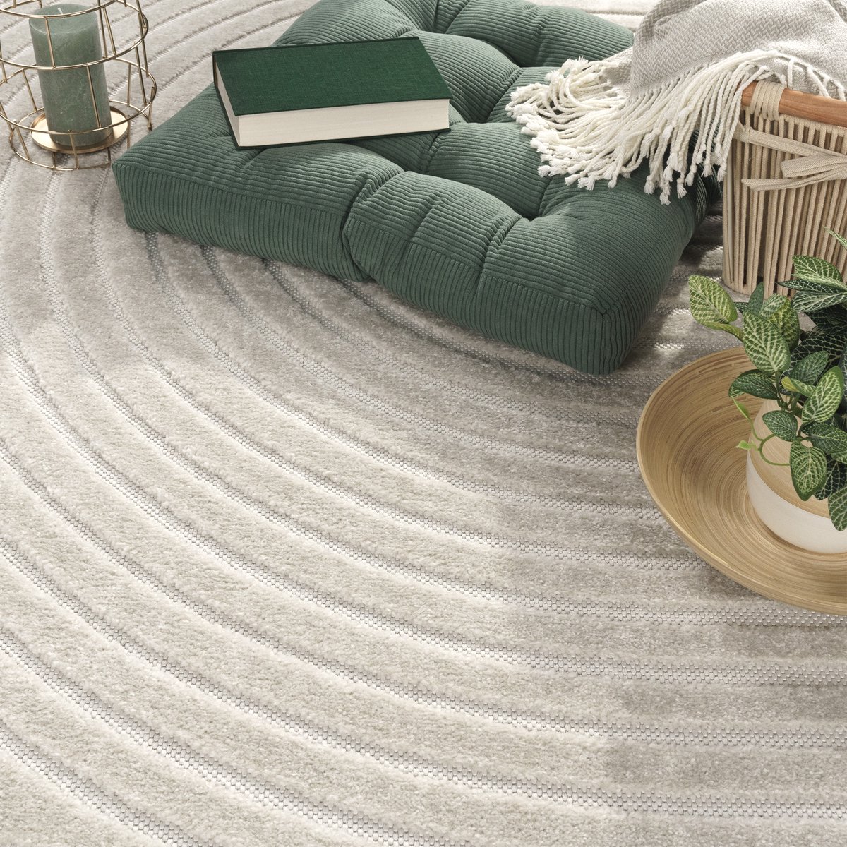 Flycarpets Laagpolig Vloerkleed Cotera - Creme