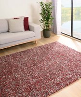 Tapis à poils longs mélangés - Blend rouge/gris 240x340 cm