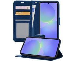 Hoesje - Geschikt voor Samsung Galaxy A36 - Luxe Bookcase - Walletcase Hoes - Portemonnee - Cover - Telefoonhoes - Donkerblauw