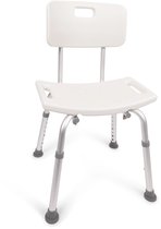 Parvum Relax - Stevige Antislip Douchekruk - Lichtgewicht & Hoogte Verstelbaar - Met rugleuning - Handgrepen - Douchestoel - Badkamer Kruk Douche Stoel