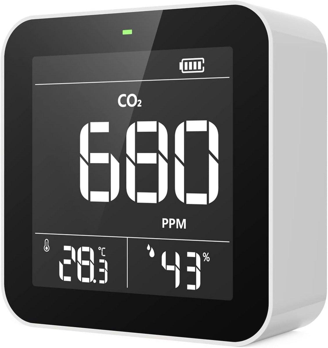 CO2 meetinstrument voor binnenlucht met real-time bewaking en alarmfunctie