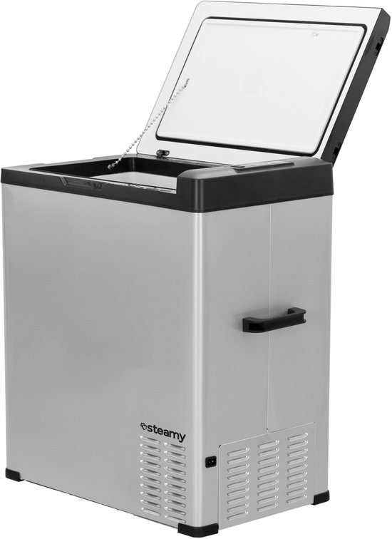 Steamy-E Single Zone Elektrische Compressor Koelbox - Single Zone - 64 liter - 12V en 230V - voor auto en camping - Zilver van Steamy — afbeelding 4