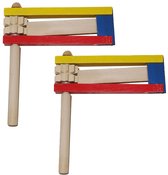 Goki Double Cliquet - Instrument De Musique En Bois Pour Enfants Dès 3 Ans