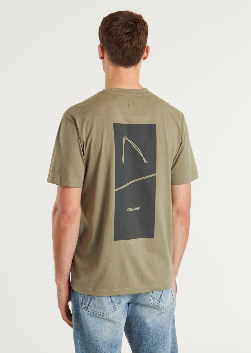 CHASIN' Shirt Heren - Loose Fit T-Shirt Afdrukken - Trez - Groen