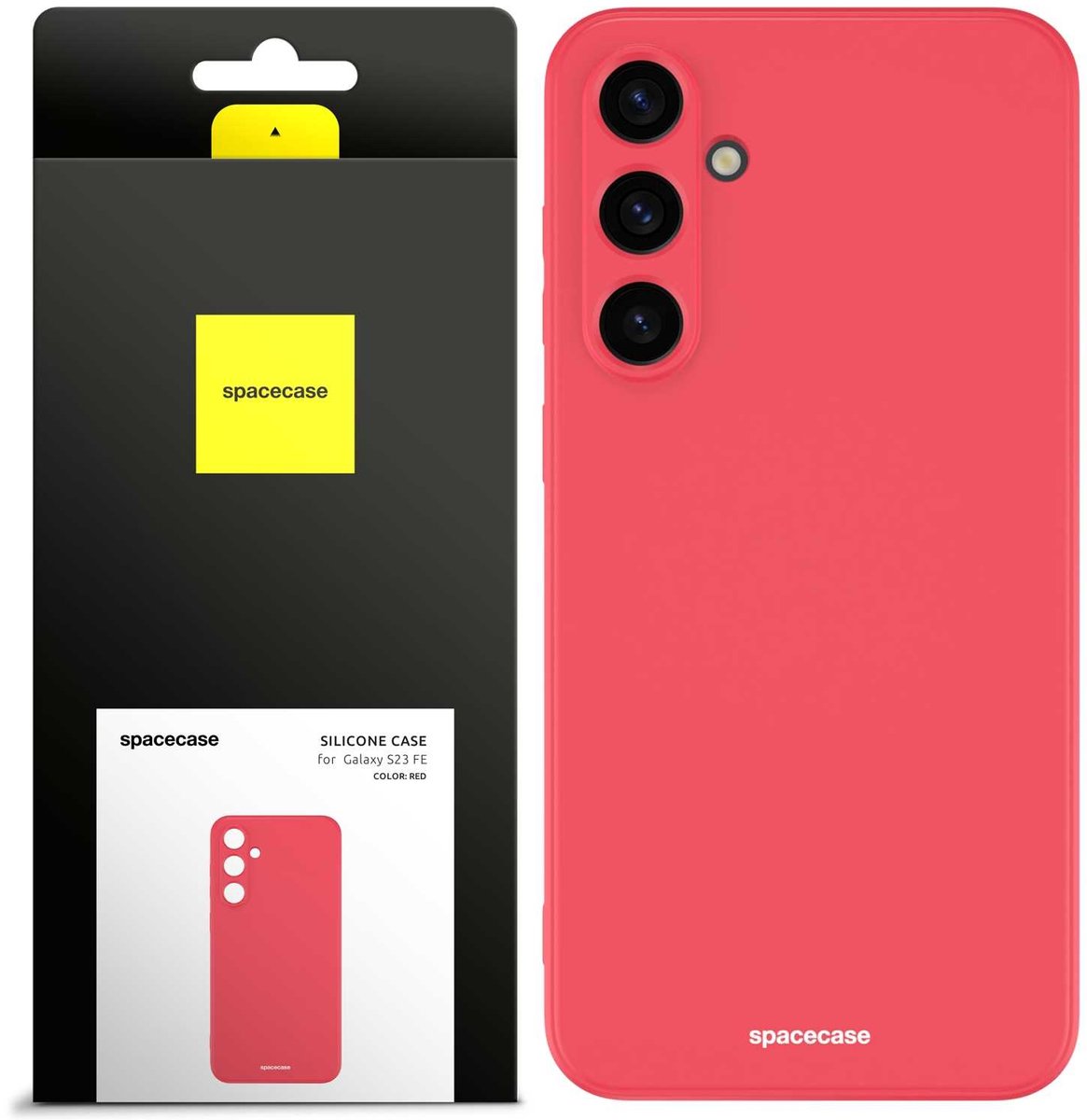 Spacecase Silicone Behuizing Galaxy S23 Fe Rode Cover Voor Samsung
