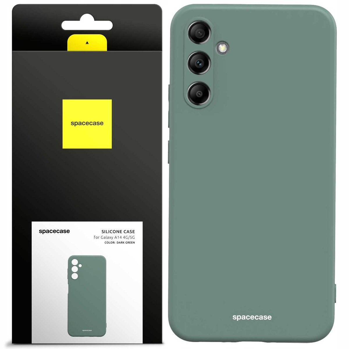 Spacecase Siliconen Hoesje Voor Samsung Galaxy A14 4G Groen