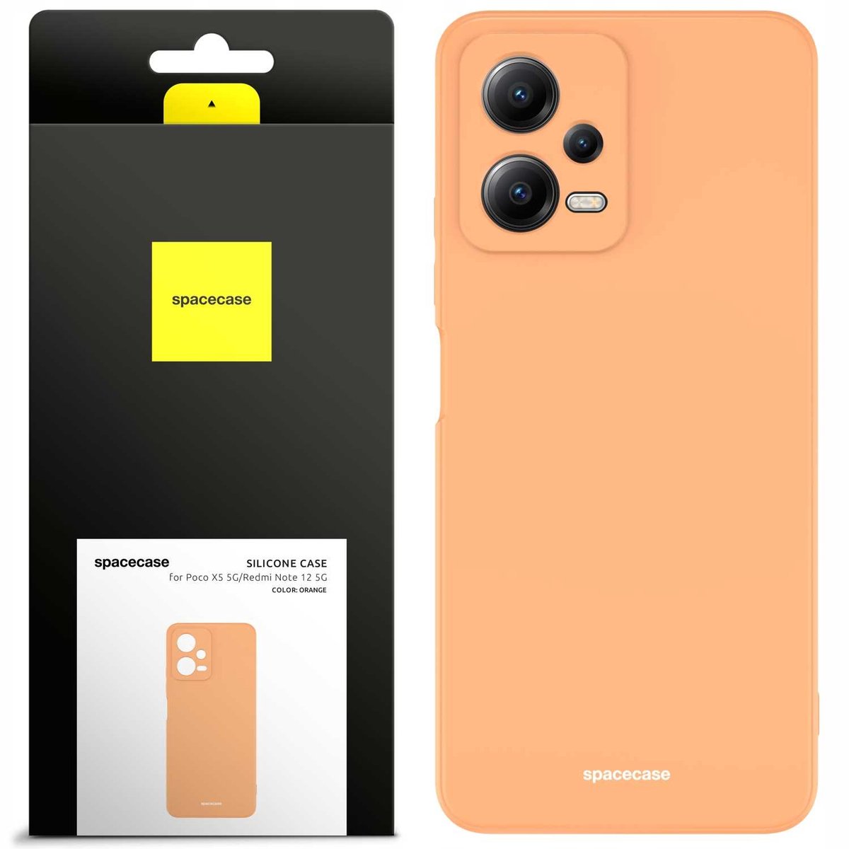 Spacecase Siliconen Hoesje Voor Poco X5 5G Redmi Note 12 5G Oranje