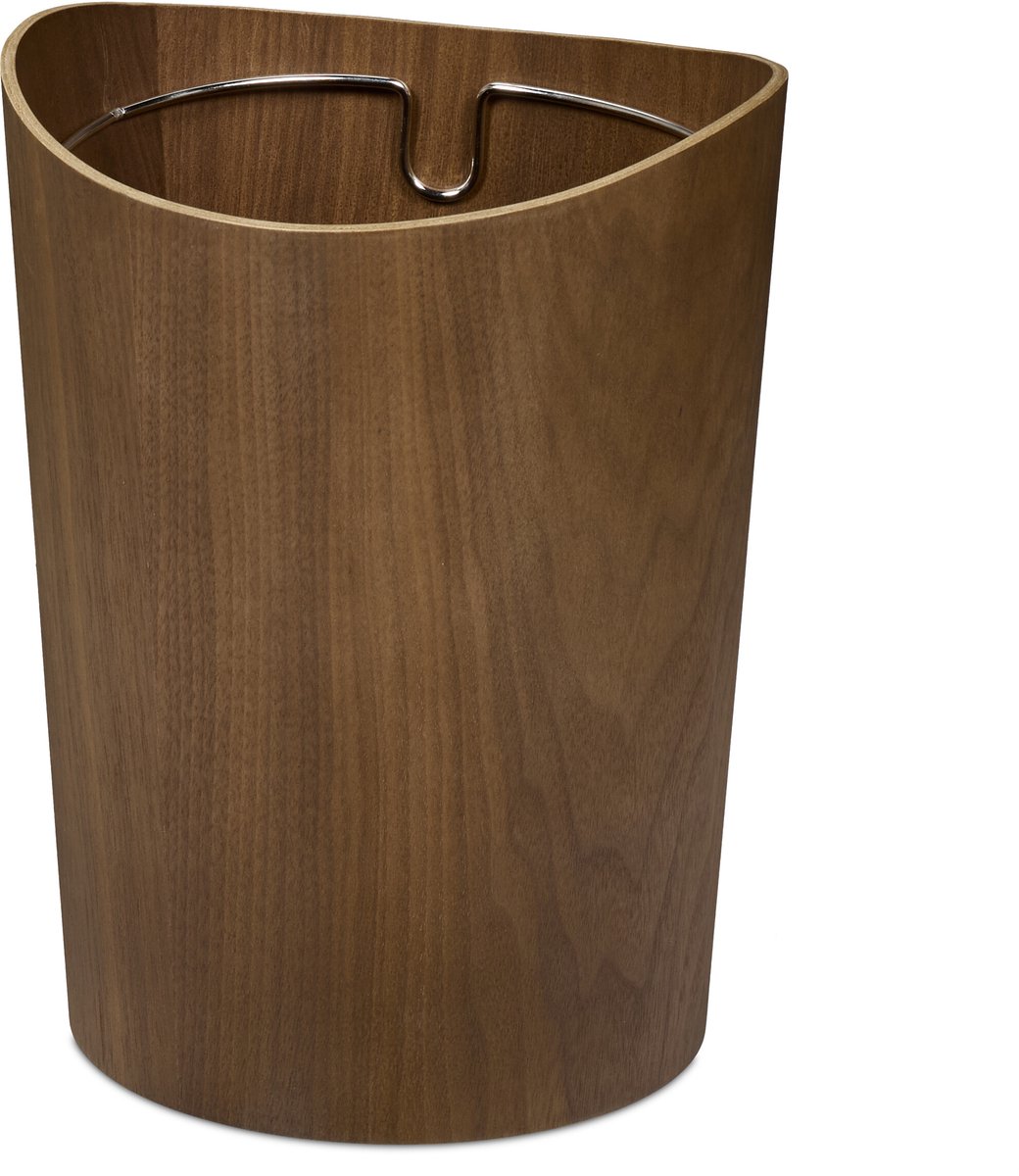 papierbak 9 l - met afvalzakhouder - houtlook - 30 x 23 cm - bruin