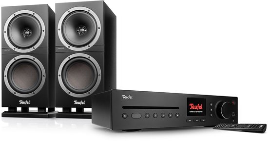 Teufel THEATER 500s KOMBO 2 - Stereo-set met boekenplankspeakers & cd-receiver - Bluetooth, wifi, Spotify Connect, DAB+, HDMI