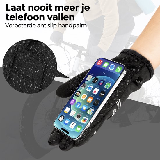 Fietshandschoenen met Touchscreen - Winddicht / Waterdicht - Motor Handschoenen - Maat: L — afbeelding 4