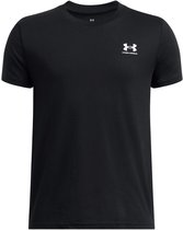 Under Armour UA B SPORTSTYLE LC SS Unisex Sportshirt - Zwart - Wit