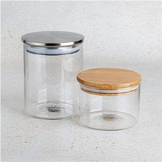 ComSaf Set van 6 Glazen Potten met Deksel 750 ml, Luchtdichte Voorraadpotten voor Gezinnen en Thuiskoks, Houdt Ontbijtgranen en Koekjes Vers, voor
