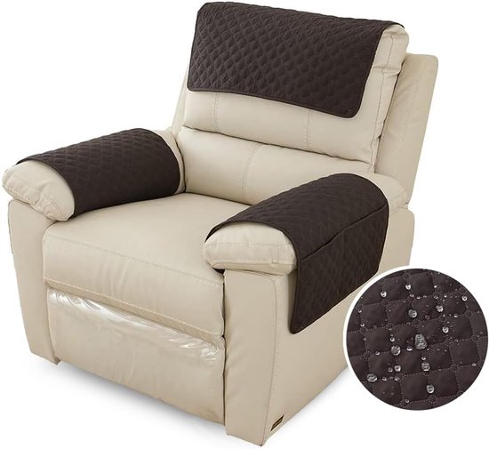 XJJAUGKLY waterdichte fauteuilbeschermer, sproeiwaterbestendige fauteuilhoes met armleuning, fauteuilschoner voor relaxfauteuils & televisiestoelen, perfect voor de woonkamer, fauteuils & zitkussens