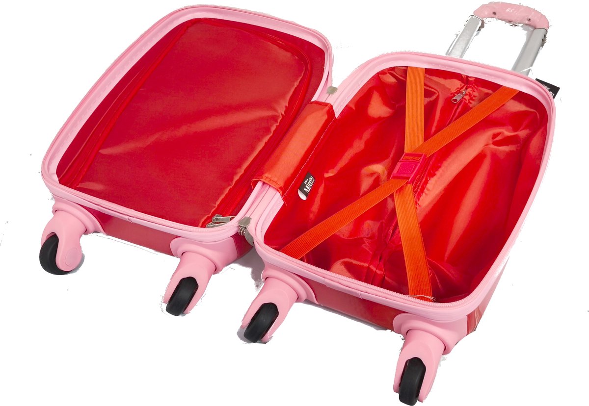 Valise Cabine Minnie Mouse 20 Pouces - Roues 360°, Cadenas, Légère, Rose Clair (34.5x20x55 Cm)