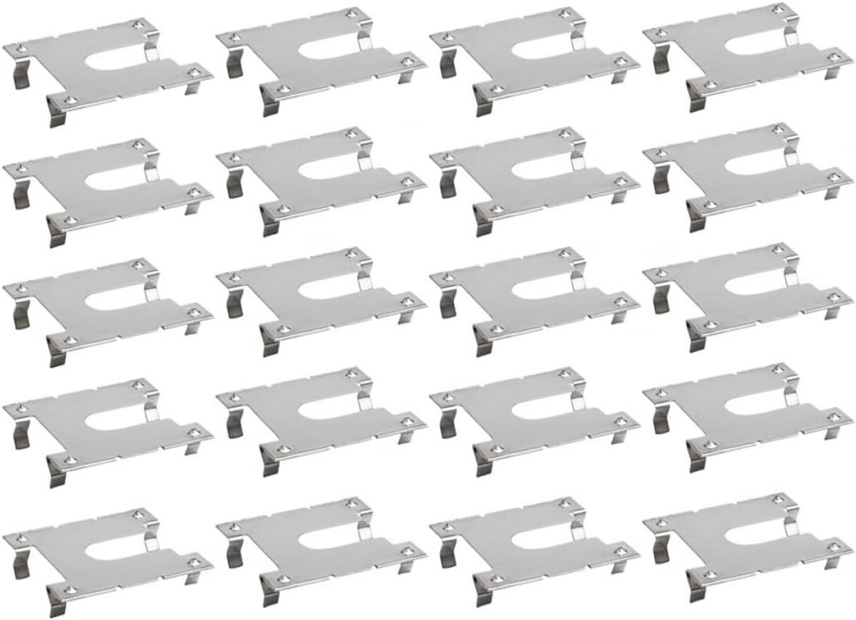20 stuks Aarde Plaat Aarding Clips voor Zonnepanelen - Rvs Montage Accessoires