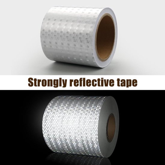 Reflecterend plakband wit 10 cm x 10 m waterdicht zelfklevend | bol