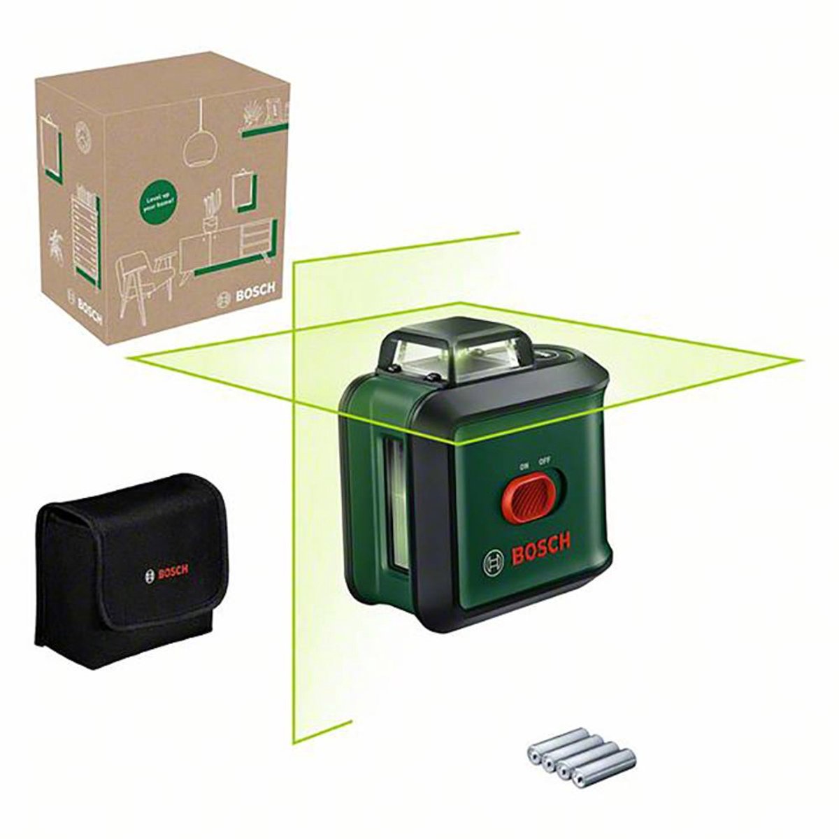 Bosch UniversalLevel 360 - 360° Kruislijnlaser - Inclusief opbergetui - Batterijen