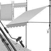 Bol.com tectake® Klemluifel met handslinger - Balkonluifel zonder boren - In hoogte verstelbaar - UV-bestendig - Waterafstotend ... aanbieding