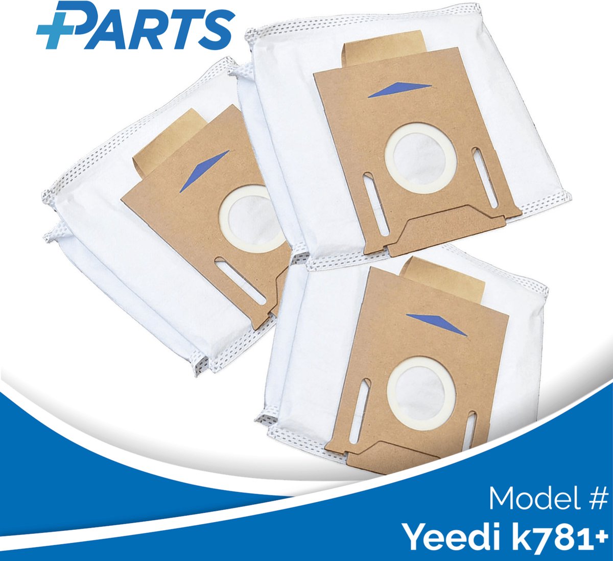 Yeedi k781+ Stofzakken (3 Stuks, Plus.Parts® alternatief voor D-DB03)