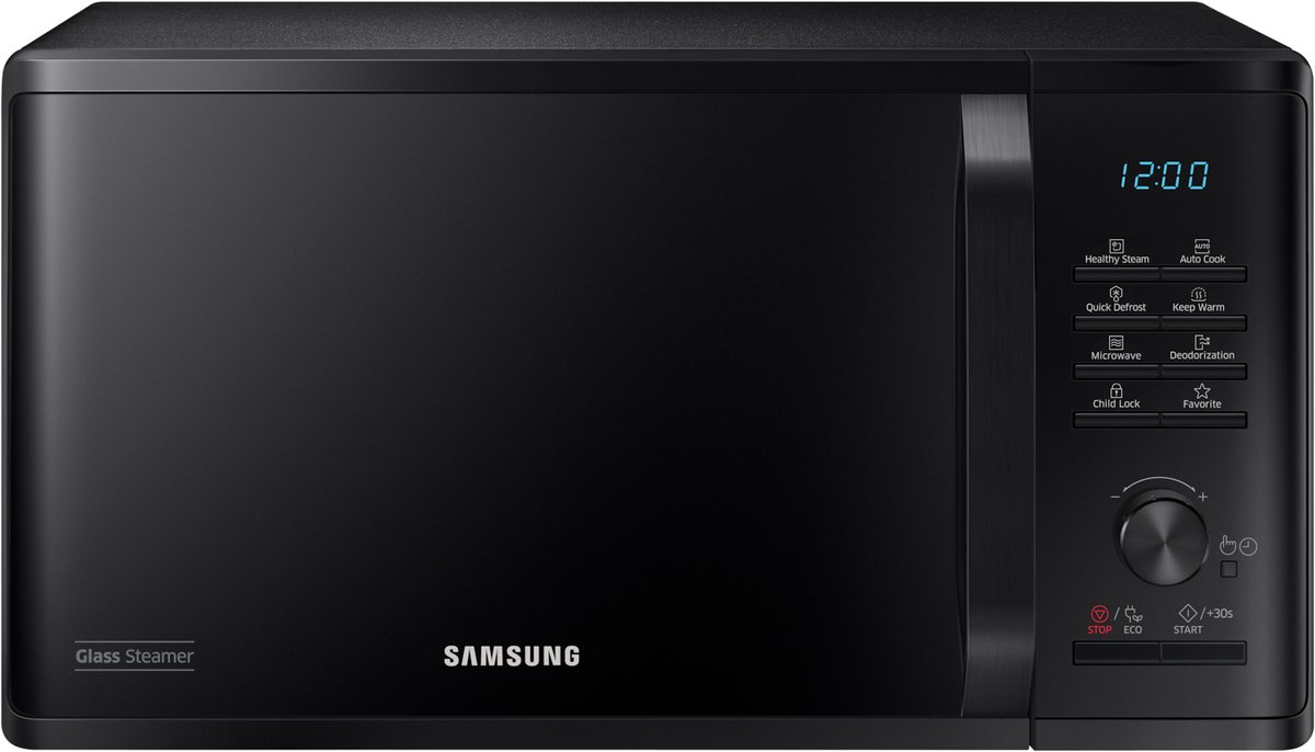 Solo Microwave - Samsung - MS23K3555E - Black - 23L - Elektronische regeling + knop - Houd houderfunctie
