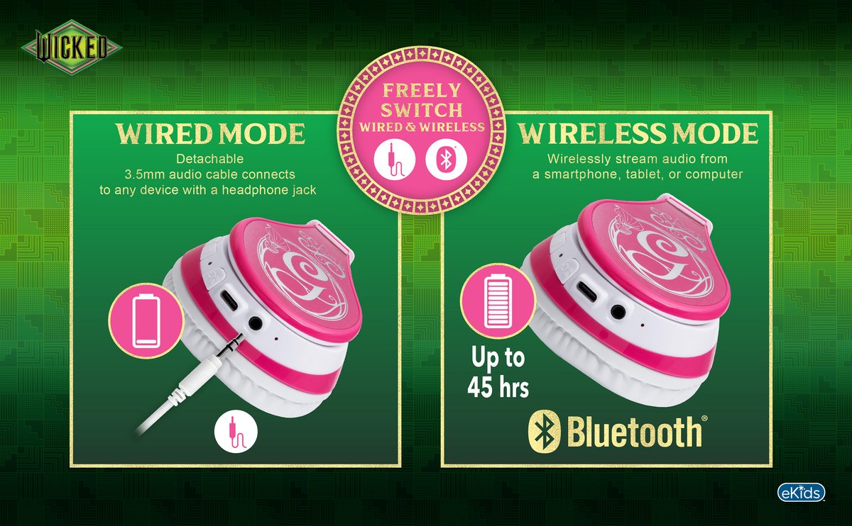 Wicked Draadloze Kinderkoptelefoon met Volumebegrenzing - afbeelding 3