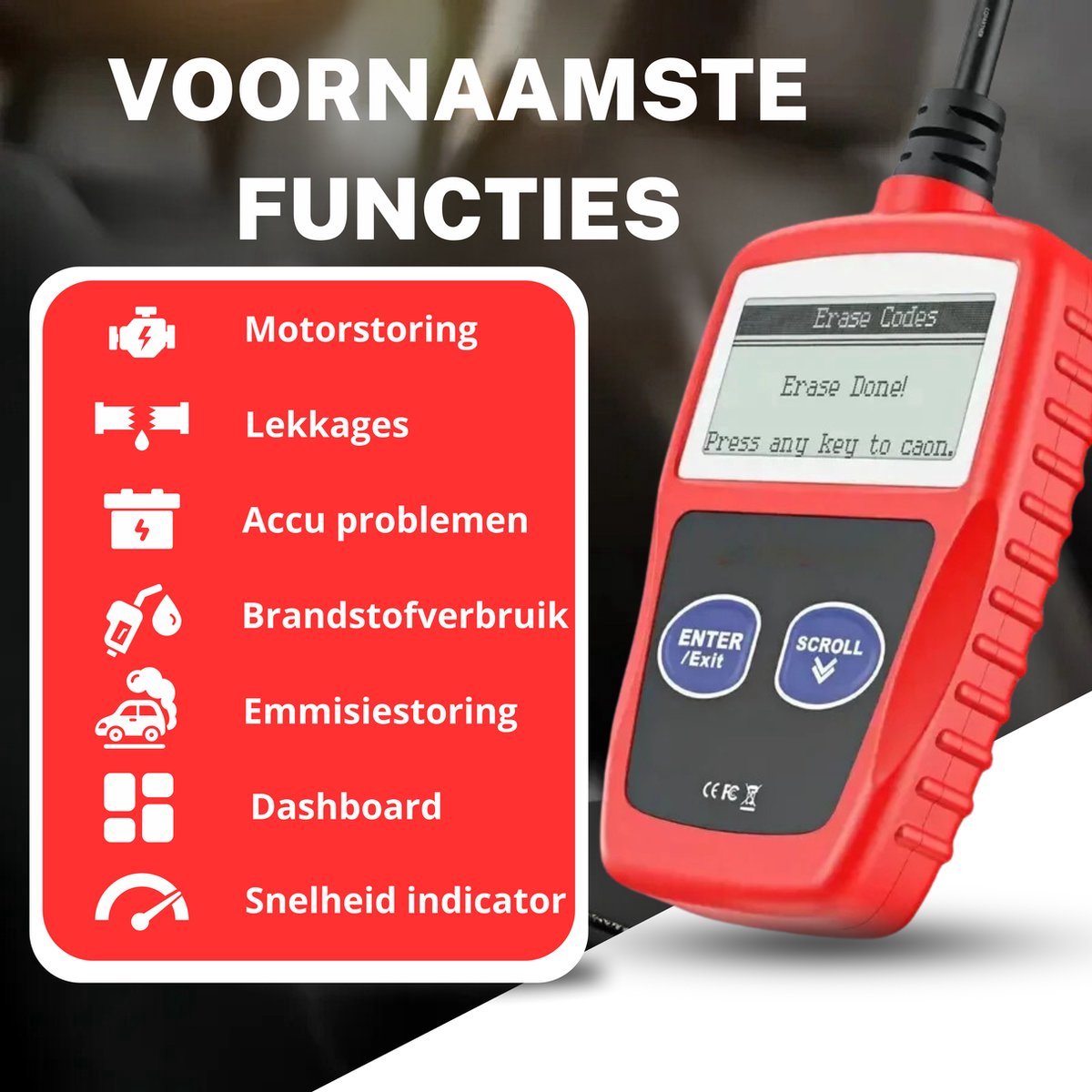Jumalu OBD2 Scanner - Auto Uitlezen & Storing Verwijderen thumbnail 3