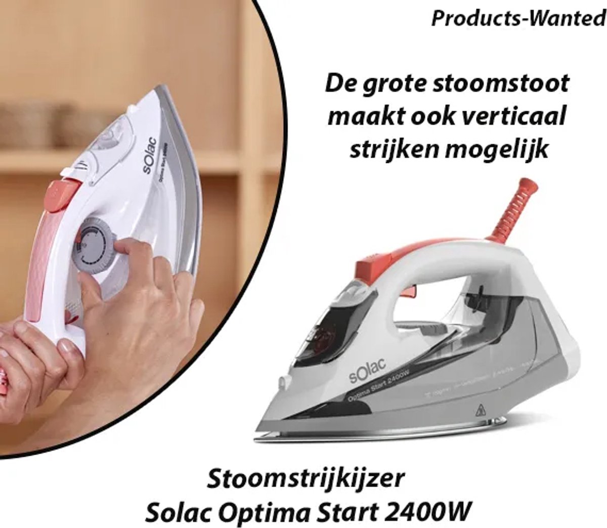 Stoomstrijkijzer Solac Optima Start 2400W