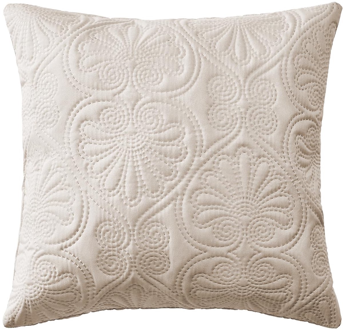 My Ninki ® Moderne Decoratieve Kussenhoes Met Uniek Reliëfpatroon Voor Slaapkamer En Woonkamer, 45 x 45 cm, Crème beige
