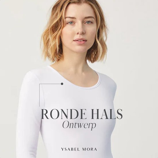 Débardeur Femme Manches Longues YSABEL MORA – Col Rond En Coton Molletonné Doux, Taille M