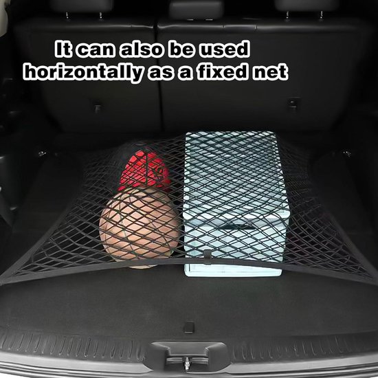 Filet à Bagages Pour Coffre De Voiture 110x60cm - Extensible, élastique, Avec Crochets - Organisation Rangement