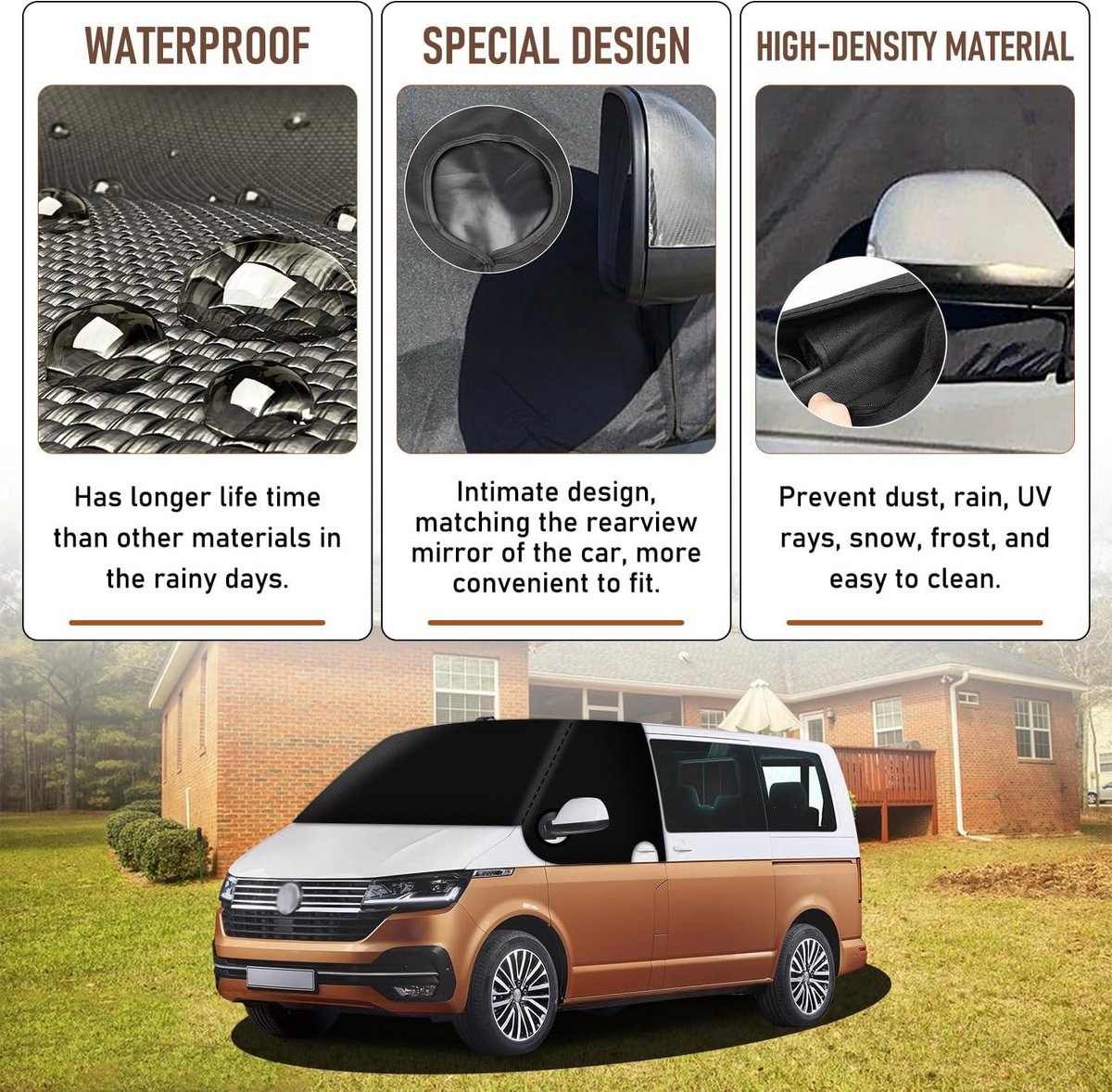 T5 Thermomatte Passend für VW T5 T6 Eintürige Heckklappe, Sonnenschutz Auto Frontscheibe Innen Passend, Auto Sonnenblende Frontscheibenabdeckung, Eintürige Heckklappe Sonnenblende