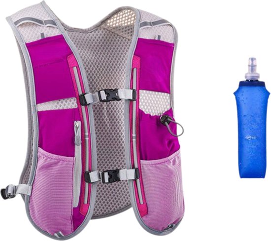 TRIWONDER Ultralichte hydratatie rugzak, 5.5L hardlooprugzak, trail running rugzak, outdoor hydratatie pack, outdoor rugzak voor hardlopen, marathon, fietsen (blauw - met 2L TPU waterblaas