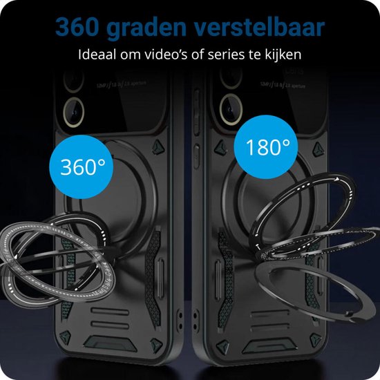 Coque adaptée pour Samsung Galaxy A35 - Compatible avec MagSafe - Coque arrière avec béquille - Rose