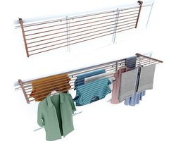 Foxydry Duo 202 cm droogrek balkon - corten - rechthoekige reling