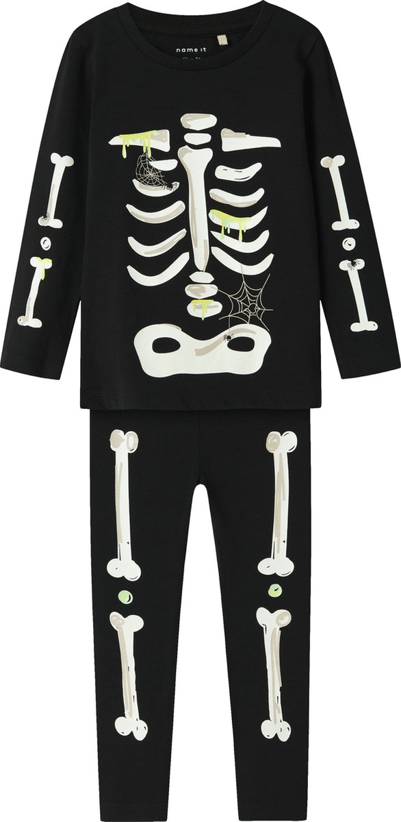 NAME IT NMNOWEN NIGHT SET - Unisex - Pyjamas Zwart
