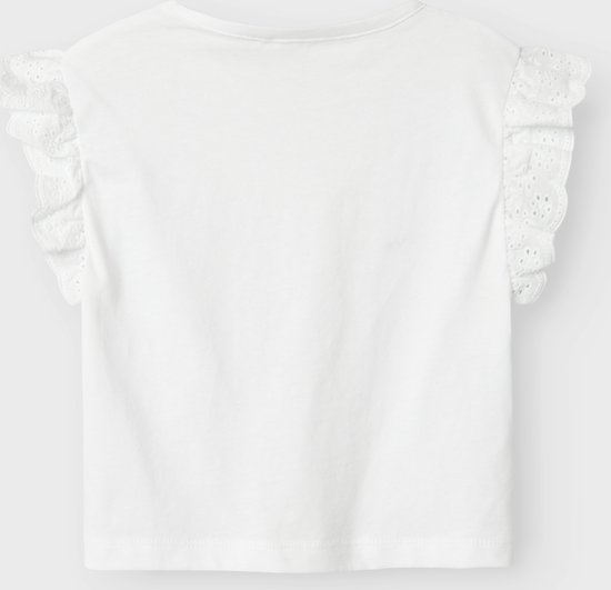 NAME IT - NMFHREJAINE CAPSL SHORT NREG TOP PB - Meisjes - Blouses - wit - maat 98