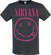 Nirvana Amplified Collection - Neon Pink T-shirt actraciet M Heren