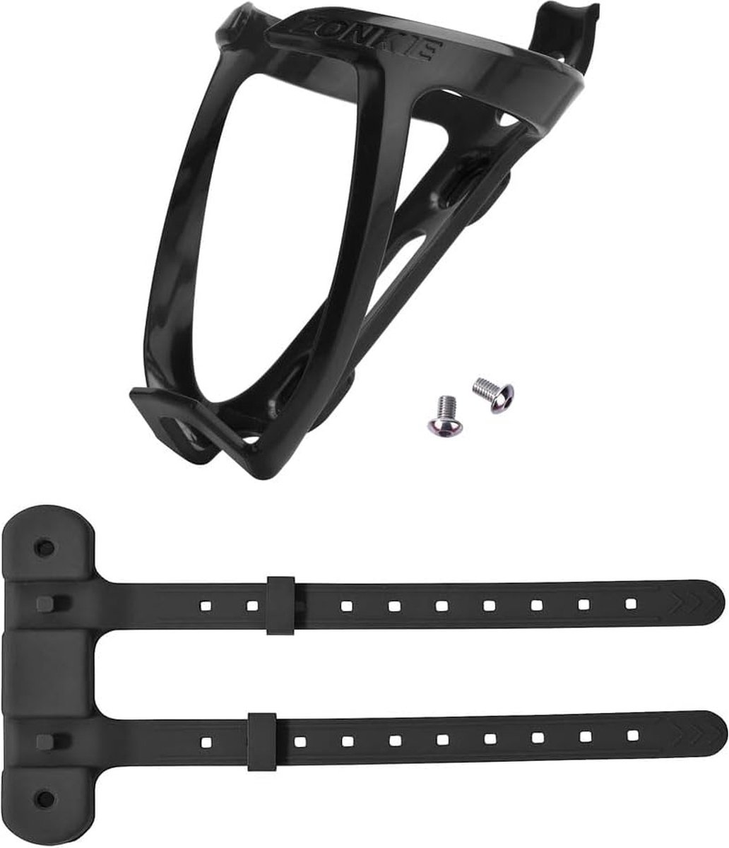 JGS ® Fietsflessenhouder voor waterflessen, ook geschikt als babyflessenhouder voor kinderwagen, eenheidsmaat, vele kleuren zijn verkrijgbaar (zwart)
