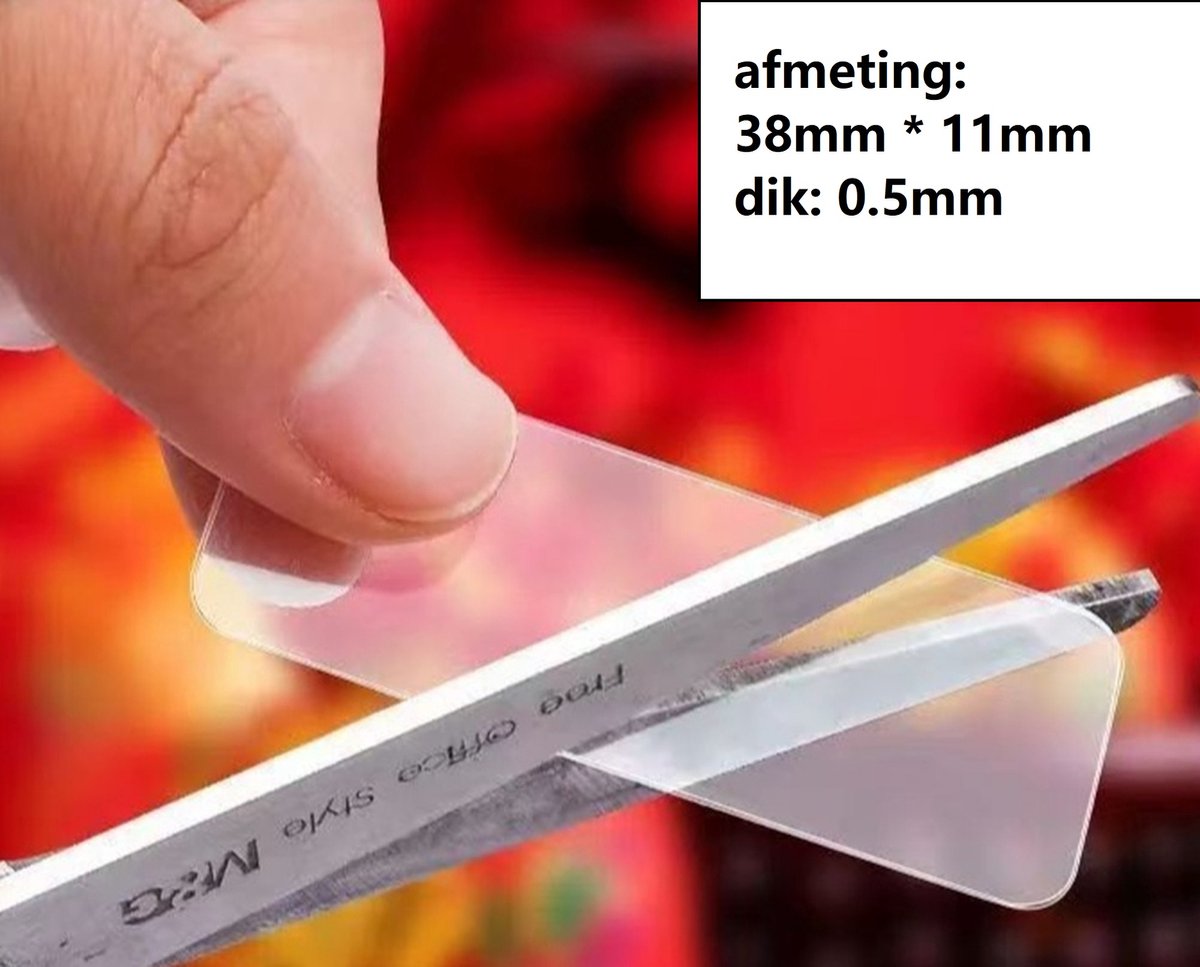 60x Nano Tape Strips - Waterdichte Dubbelzijdige Tape - Transparant -Afwasbaar -Zelfklevende -38mm x 11mm