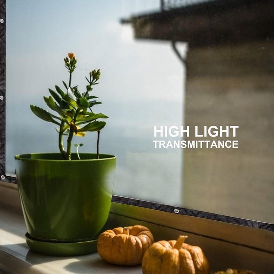 Bâches transparentes et imperméables, Protection aux UV, avec œillets, pour meubles de jardin et Voitures , 3 x 2,5 m