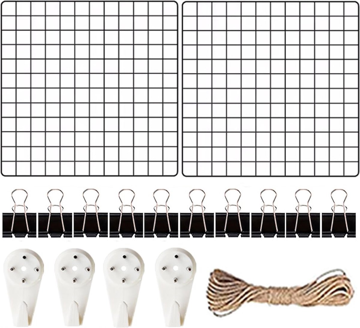La'Moussawi ® Stijlvolle Zwarte Wandroosters Set van 2 voor Diverse Ruimtes