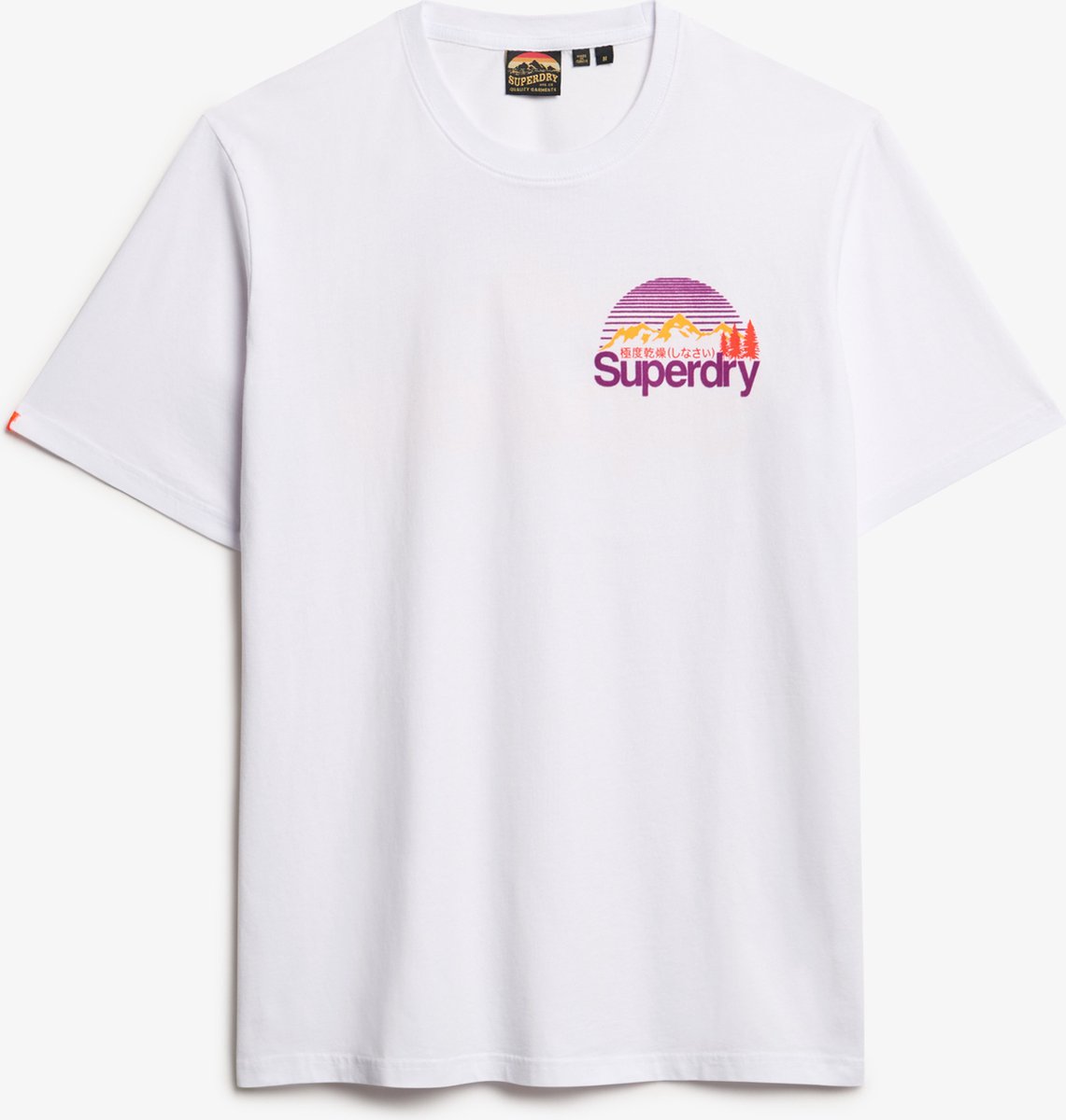 Superdry CL GREAT OUTDOORS CHEST TEE Heren T-shirt Wit