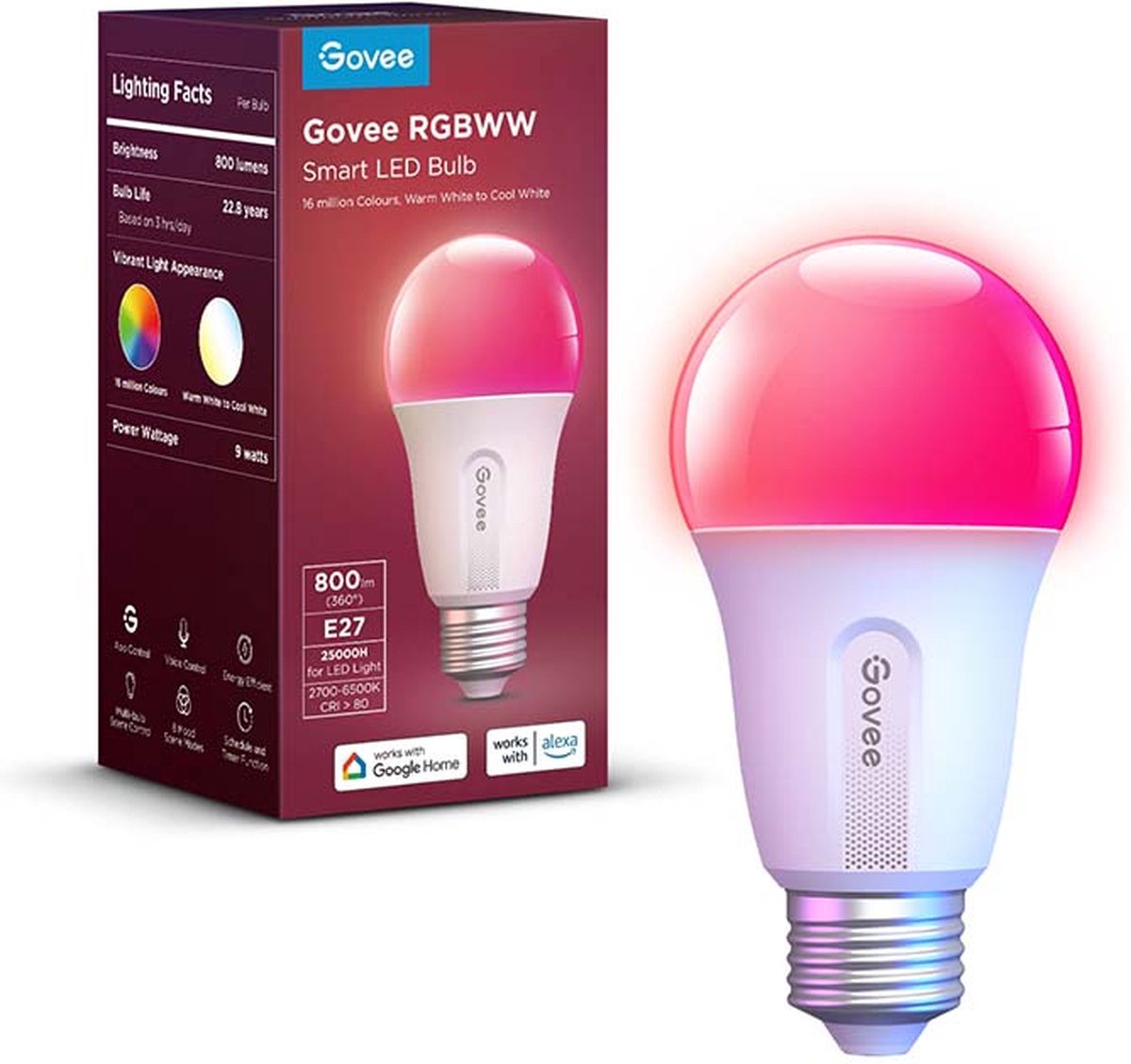 Govee H6004 Smart LED Bulb ledlamp 2700-6500K