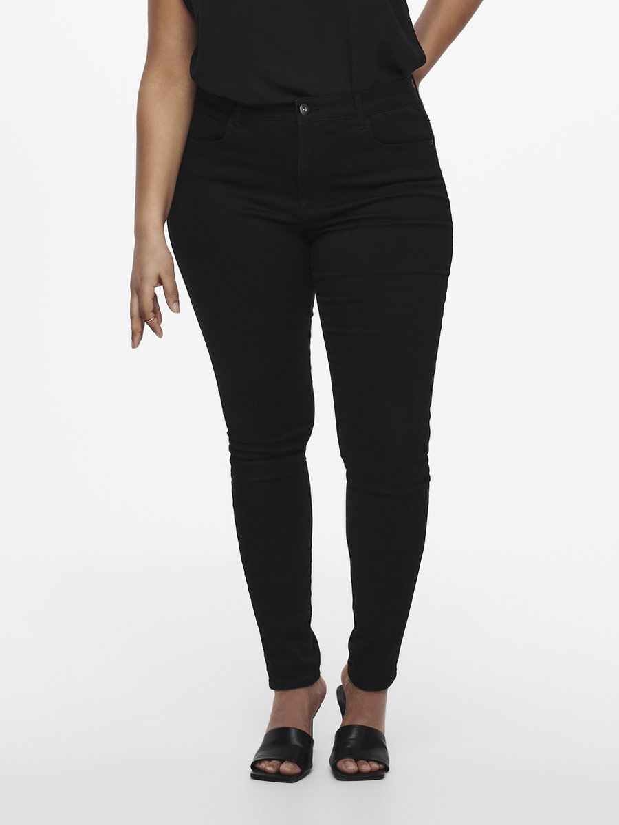 ONLY CARMAKOMA - CARAUGUSTA HW SKINNY JEANS BLACK NOOS - Dames - Jeans