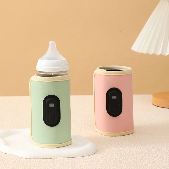 Flessenwarmer - Baby Verpleegfles Hoes - Verstelbare Flessenwarmer - Portable Bottle Warmer - USB - Green — afbeelding 5