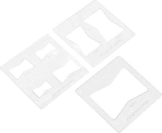 Qyebavge 3-delige Vlinderinlay-sjabloonset, 6x6 Inch, Router En