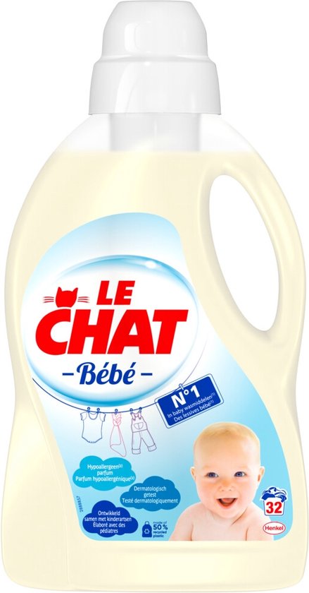 Le Chat - Wasmiddel - Vloeibaar Wasmiddel - Bébé - 32wb/1440ml