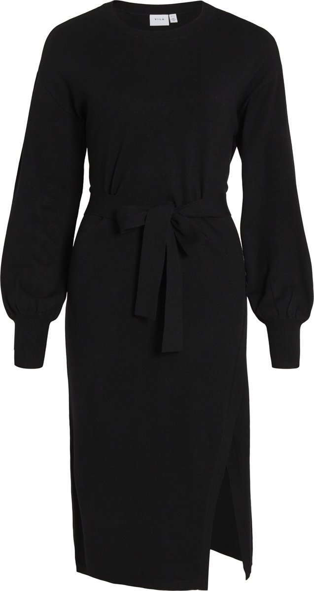 VILA - VIRICKY L/S BELTED KNIT DRESS /KA - Dames - Maxi jurken