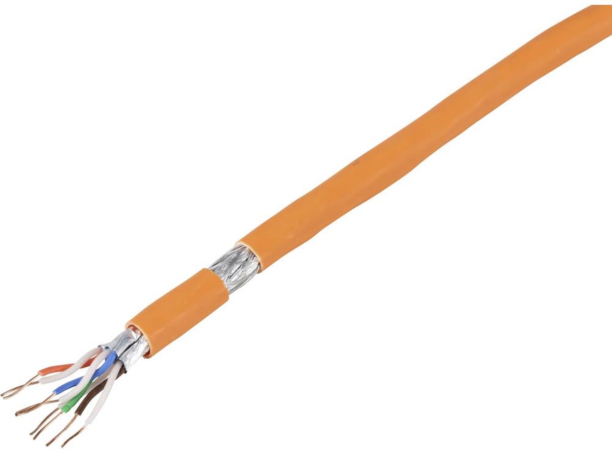 TRU COMPONENTS TC-8400860 Netwerkkabel CAT 7 S/FTP 4 x 2 x 0.24 mm² Oranje 305 m